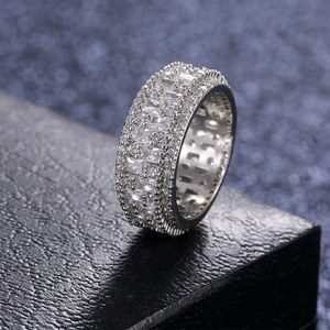 Nhẫn Đá <span class=keywords><strong>Zircon</strong></span> Pha Lê Nữ CAOSHI Nhẫn Cưới Cổ Điển Cho Nữ Nhẫn Mạ Bạc 925 Thời Trang Sang Trọng - Product Image 2