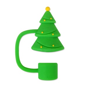 Profession elle Silikons troh kappe mit kreativem Weihnachtsbaum-Design Trink zubehör Großhandel erhältlich - Product Image 5