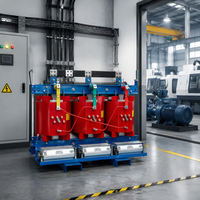 Transformateur de puissance triphasé symétrique de type sec avec enroulement cuivre/aluminium, capacité 20kV-480kV, fréquence 50/60Hz