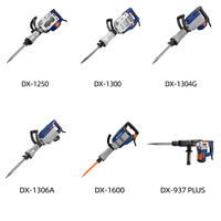 Marteau perforateur rotatif industriel 1650W, 1600 battements par minute, 50/60Hz, perceuse électrique avec moteur sans balais et construction en acier inoxydable