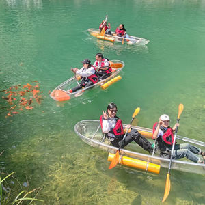 <span class=keywords><strong>Kayka</strong></span> de photographie de mariage spéciale en PC transparent, bateau biplace, haute esthétique, pour la navigation à rames - Product Image 1