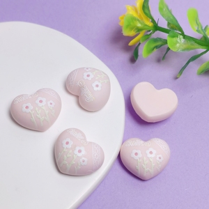 100 pièces/sac Perles colorées en forme de <span class=keywords><strong>lune</strong></span>, étoile, nuage et cœur sans trou, cabochons en résine à dos plat pour la fabrication de bijoux et fournitures artisanales - Product Image 5