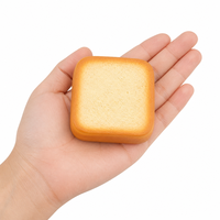 Jouet Squishy Pain de mie à remontée lente, Balle anti-stress réaliste en forme de tranche de pain, Jouet sensoriel doux pour enfants et adultes, idéal pour le bureau