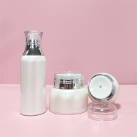 Ensemble de bouteilles de lotion sans air blanc perle pour emballage cosmétique, offre spéciale