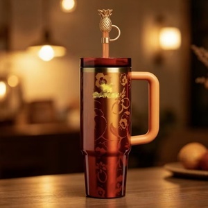 Thermos Tumbler Stanley <span class=keywords><strong>Karol</strong></span> G 40oz in Acciaio Inossidabile Stile Camelia con Isolamento Sottovuoto, Isolamento Termico 24h, Coperchio Incluso - Product Image 2