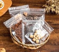 Sacs en plastique refermables transparents écologiques avec fermeture éclair, sacs d'emballage alimentaire en plastique, sacs en mylar à fermeture éclair plate