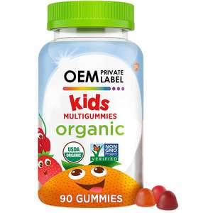 Gomitas Multivitamínicas para Adultos OEM, con Zinc, Orgánicas, Veganas, para el Apoyo Inmunológico, Sin Gluten, Dosis Diaria, Botella de 90 Unidades - Product Image 1