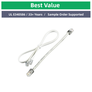 Câble réseau téléphonique assemblé Cat5e/Cat6, cordon Ethernet LAN, connecteurs RJ45/RJ11, cuivre pur, pour ordinateur et moto - Product Image 2