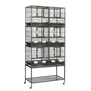 BestSale GNPG-B083 Fabrika Direkt Toptan Metal Klasik Sade Kuş Papağan Kafesleri Düz Desenli Kutu Ambalajlı Yatay Kafes - Product Image 1