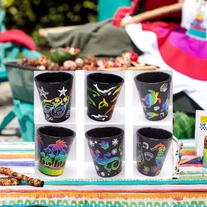 Copas de Vino Mini Negras Personalizadas, Vaso Colorido para Bebidas, Botella de Licor Pequeña Personalizada, Reutilizable con el Logotipo de Jamaica - Product Image 3