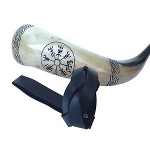 Nuevo Producto en Venta FAIZA CRAFT FC-8683 Cuerno para Beber de Buey/Búfalo Pulido, Estilo Animal Vikingo Medieval, Impermeable, Forma Natural - Product Image 1