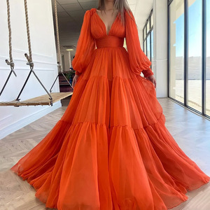orange gown