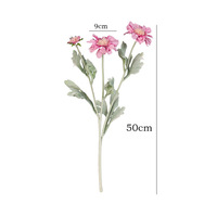 Buket Bunga Daisy Buatan Tiga Tangkai Potentilla Fruticosa Berlapis Sutra Berkualitas Tinggi, Simulasi Tinggi, Buatan Tangan, Dekorasi Rumah, Pernikahan