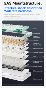 Mchose Bàn Phím Cơ tùy chỉnh từ cấu trúc đệm ba chế độ x75v2 Bàn phím cắm nóng toàn phím - Product Image 3