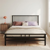 Base de Cama Individual de Hierro Forjado, Plataforma Metálica Minimalista, Estable, Ahorra Espacio, Duradera