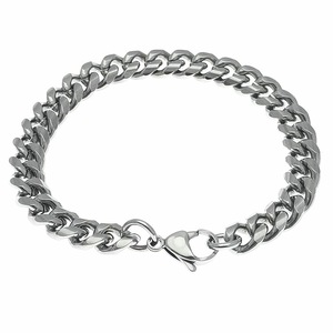 Pulsera de Cadena Cubana de Acero Inoxidable 17cm 18cm 19cm 20cm 21cm Joyería Hip Hop Punk para Hombre - Product Image 5