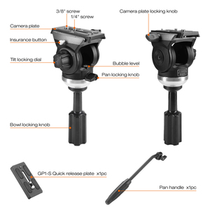 <span class=keywords><strong>E</strong></span>-<span class=keywords><strong>IMAGE</strong></span> EK610 Professionnel concurrentiel prix compact portable caméra vidéo trépied avec Tête Fluide ou vidéo caméra et DSLR - Product Image 5