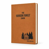Libro de Visitas Personalizado para Cabina, Cuaderno de Cuero Grabado, Diario Personalizado, Regalo de Cuero Personalizado, Diario de Cuero Sintético