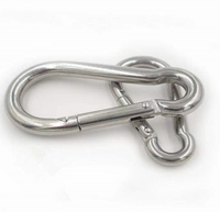 Pengait Pegas DIN5299C Pengikat Berkualitas Tinggi Logam Stainless Carabiner Baja Pengait Jepret Klip Pegas Seng Berlapis Pengait Jepret