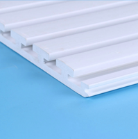 Panneaux de présentation rainurés en PVC écologique imperméable de 18 mm d'épaisseur, couleur personnalisée, design contemporain, faciles à nettoyer, longueur 4 pieds, pour centre commercial