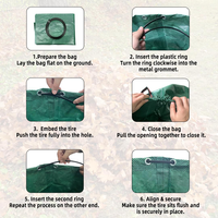 Sac à feuilles pliable et réutilisable, robuste et écologique, avec poignées, pour déchets de jardin et organiques, capacité de 50 à 500 L, épaisseur personnalisable