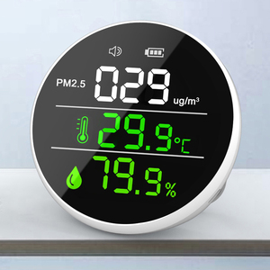 Détecteur de Qualité de l'Air Portable Mural avec Écran LED, Analyseur de Gaz et de Poussière PM2.5, Fonction Alarme On/Off, 200 mAh, ABS, OEM - Product Image 2