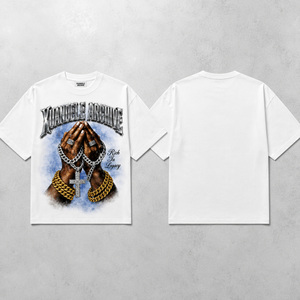 Custom T-<b>shirt</b> Heavyweight Cotton Boxy Fit Short Sleeve Digital Print Graphic Print Streetwear Hip Hop Style Tee Top <b>Men</b> T <b>Shirt</b> - Product Image 2