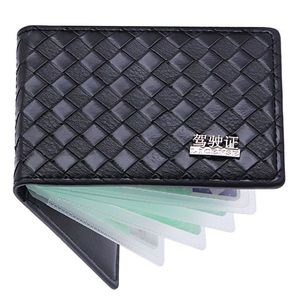 Leather Driver License Holder With Letter Decoration Protective Document Organizer For Men And Women All Seasons Minimalist - Product Image 5