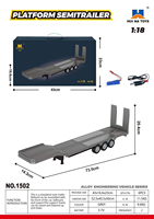 Camion semi-remorque RC Huina 1501 1502 1:18 Scania 770S V8 avec sons réalistes, lumières LED, télécommande proportionnelle 2,4 GHz