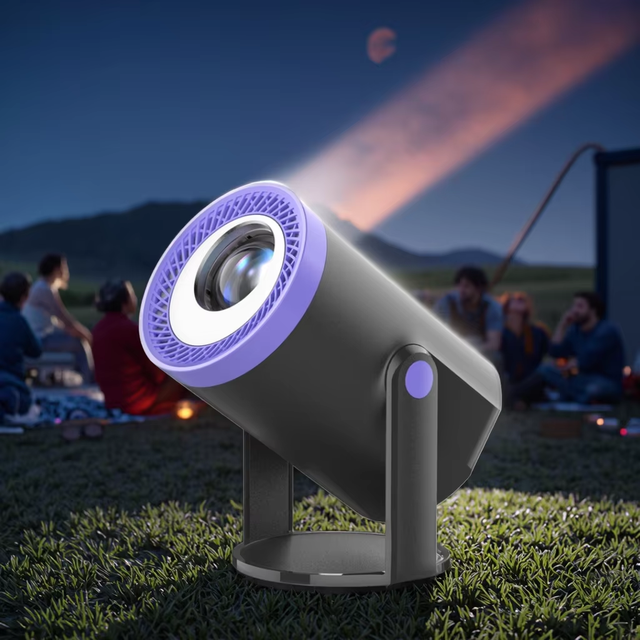 JUNUO Best Projector Turn 1 8K Android 14 200ANSI 720P Short Throw World-first 2-inch Screen LCD Outdoor Smart Private Projector
