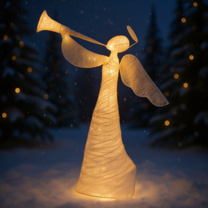 Guirlande lumineuse de Noël 4 pieds, blanc chaud, LED, enroulée sur fil de cuir, coton, décorative, pour l'intérieur et l'extérieur, éclairage de fête - Product Image 2