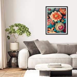 Diamant Peinture Botanique Fleur Série Blooming Flowers Premium Ambiance Art Décoration Murale Cadeau Ensemble - Product Image 2