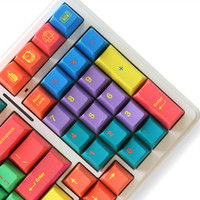 Windbreaker Keycaps Durable Pbt 129 Keys Dye-Sub Cherry Profile Keycaps for 61/87/104/108 Mx Switch Mechanical Keyboard