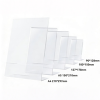 Accessoires de bar de haute qualité, présentoir de table en acrylique transparent, support d'affichage de menu pour table, pour panneaux et menus A3/A4/A5/A6
