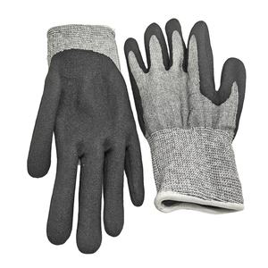 Guantes DE TRABAJO resistentes a cortes recubiertos de arena de nitrilo industrial Nivel de corte F Guantes DE TRABAJO protectores Guantes de mano de seguridad resistentes - Product Image 5