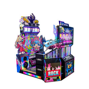 Machine de jeu d'arcade musicale à pièces Crazy Jazz Drums pour 2 joueurs avec batterie simulée, thème rock, jeu musical interactif - Product Image 2