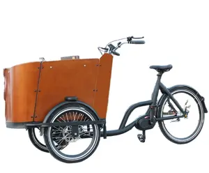 Mittel antriebs motor mit Aluminium-Fahrradrahmen-Cargo-Bike-Dreirad zu verkaufen