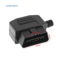 Universal OBD2 16-poliger quadratischer L-Typ-Auto anschluss OBDII-Adapterst ecker mit Schrauben