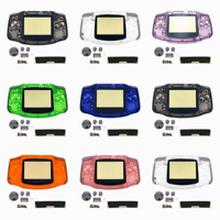Kit de remplacement complet de coque transparente en plastique personnalisable pour console portable GBA avec boutons