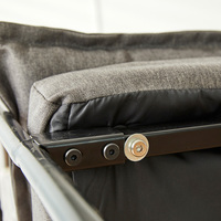 Canapé de style industriel moderne, angles inclinables réglables, hauteur modulable, canapé-lit en tissu, double siège, pliable, pour salon