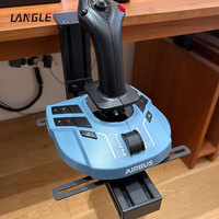 Soporte de Escritorio para Joystick y Acelerador de Simulador de Vuelo, con Marco de Aluminio, Resistente, Abrazadera Ajustable para Configuración de Simulación en Casa