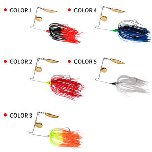 เหยื่อตกปลา YTQHXY Spinner Lure 8.2 กรัม 10 กรัม เหยื่อตกปลาสำหรับปลาแบสในน้ำจืด ดีไซน์รูปคนมีเครา - Product Image 1