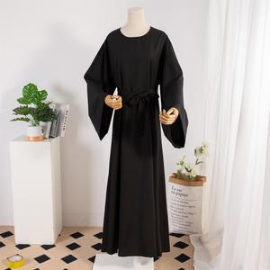 Tinta unita stile marocchino abbigliamento islamico abito Casual Abaya per le donne all'ingrosso Dubai saudita tacchino vestito Abaya - Product Image 6
