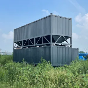 SDCAD customized 4mm Q235B activated carbon mobile container cement silo with fludizing system