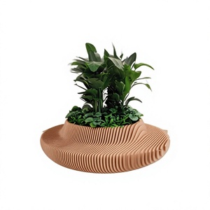Silla Irregular de Madera Maciza Creativa DK-1120, Banco de Jardín Resistente para Exteriores, Asiento Artístico Contemporáneo para Paisajes - Product Image 2