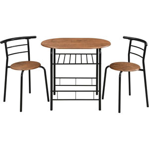 Home space-saving double dining <b>table</b> and chair set with storage layer, <b>small</b> breakfast <b>table</b> suitable for apartment and single - Product Image 3