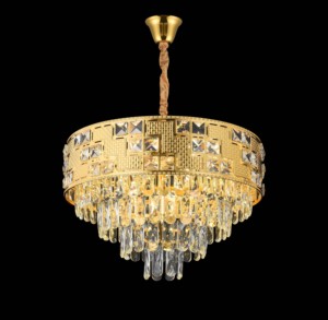 Moderno lusso rotondo lampadario a LED lampada a sospensione semplice stile oro con altezza regolabile per soggiorno o camera da letto - Product Image 4