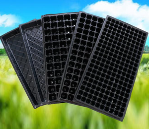 Placa de bandeja de siembra de plástico agrícola poroso rectangular al por mayor para verduras película de invernadero de calidad de corte carnoso - Product Image 2