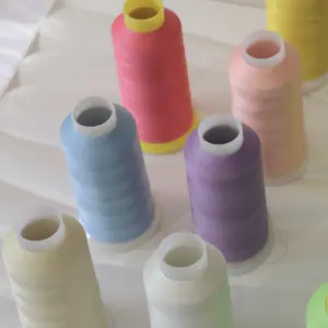 100% Polyester Luminary Luminous Neon Threads Glow In The Dark Nylon Sewing Thread