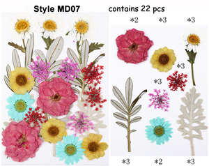 ดอกไม้แห้งอัดเม็ดหลากสีสันสำหรับงานสมุดภาพ การทำการ์ด และงานฝีมือ ตกแต่งเคสมือถือ กรอบรูป - Product Image 2